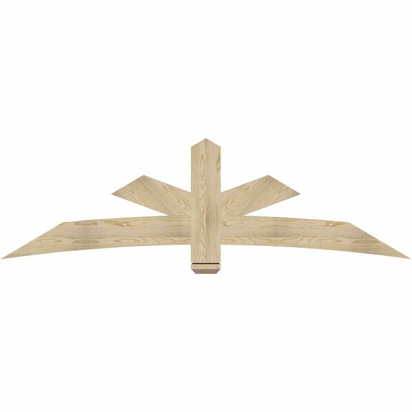Ekena Millwork Alberta Rough Sawn Timber Gable Bracket, Douglas Fir, 84"W x 24"H x 2"D x 6"F, 7/12 Pitch GBW084X24X0206ALB00RDF - main